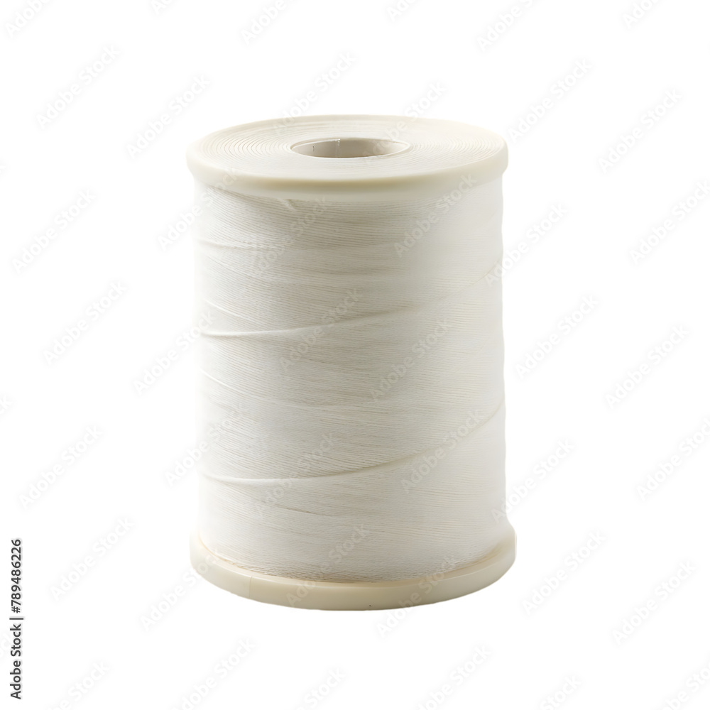 Sewing colorful threads on a white background Sewing colorful threads on a white background