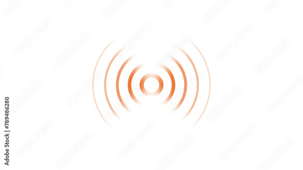 Expanding arc radio waves motion graphics with black screen background. Expanding arc radio waves motion graphics with black screen background.