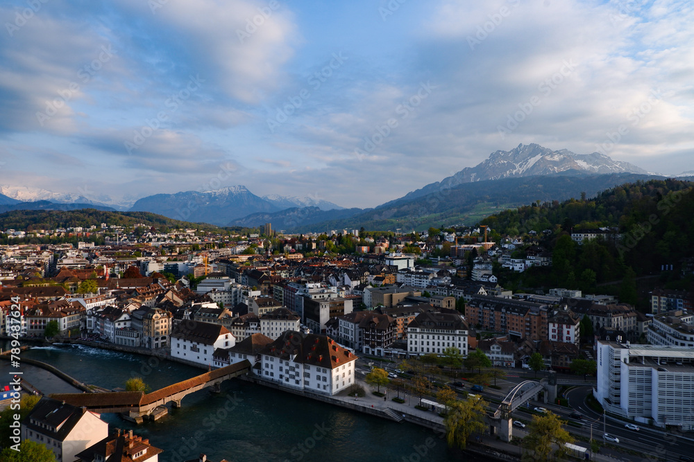 Fototapeta premium Skyline of Lucerne