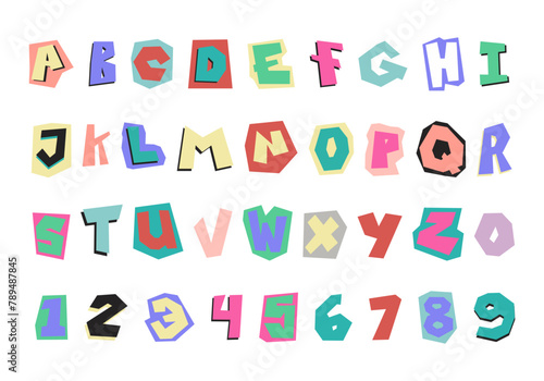 Ripped Paper Ransom Alphabet Letter