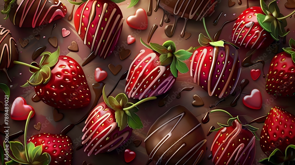 Luscious Chocolate-Dipped Strawberries with Love-Themed Details