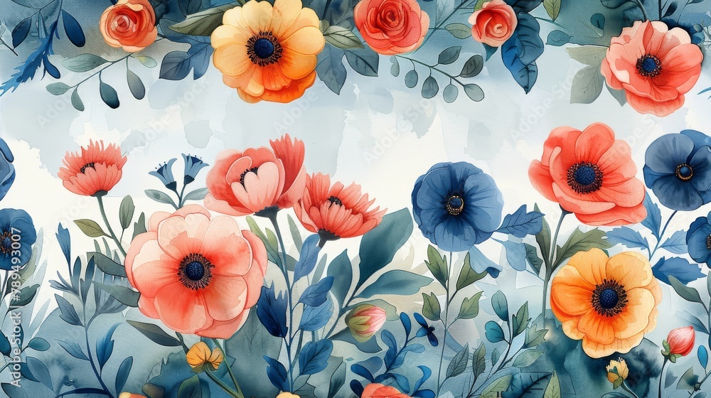 Watercolour petal pattern design Watercolour petal pattern design