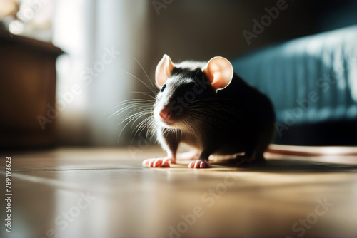 floor house Rat dangerous fur problem sease animal scarey pet phobia indoor pest cute rodent bred tail