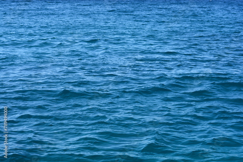Windy sea blue surface