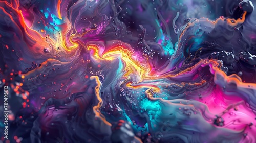 A Mesmerizing 3D Abstract Multicolor Visualization Colorful wavy pattern wallpaper, 3d abstract illustration