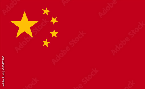 Flag of China vector illustration