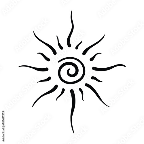 Triskelion symbol tattoo, vector 