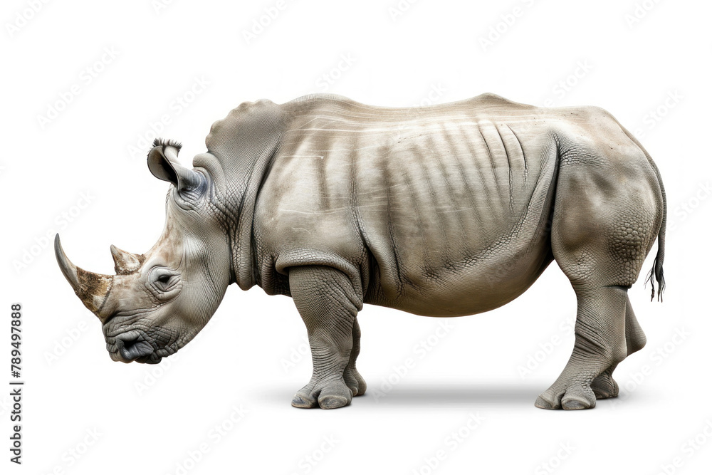 full body rhinoceros isolated on white background full body rhinoceros isolated on white background