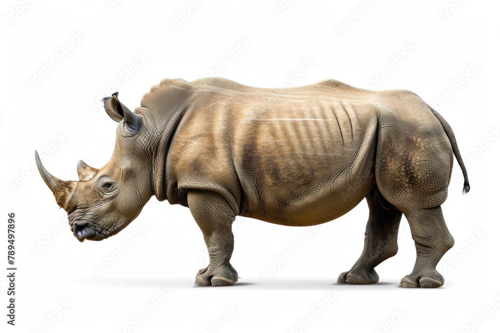 full body rhinoceros isolated on white background full body rhinoceros isolated on white background