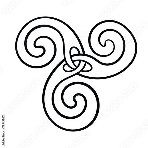 Triskelion symbol tattoo, vector 