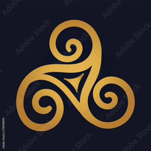 Triskelion symbol tattoo, vector 
