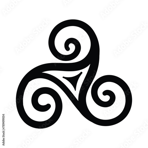 Triskelion symbol tattoo, vector 