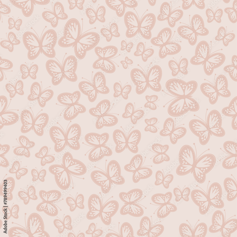 Seamless vector pattern with butterflies summer spring print for paper textile clothes objects nice beautiful background wallpaper endless illustration Seamless vector pattern with butterflies summer spring print for paper textile clothes objects nice beautiful background wallpaper endless illustration