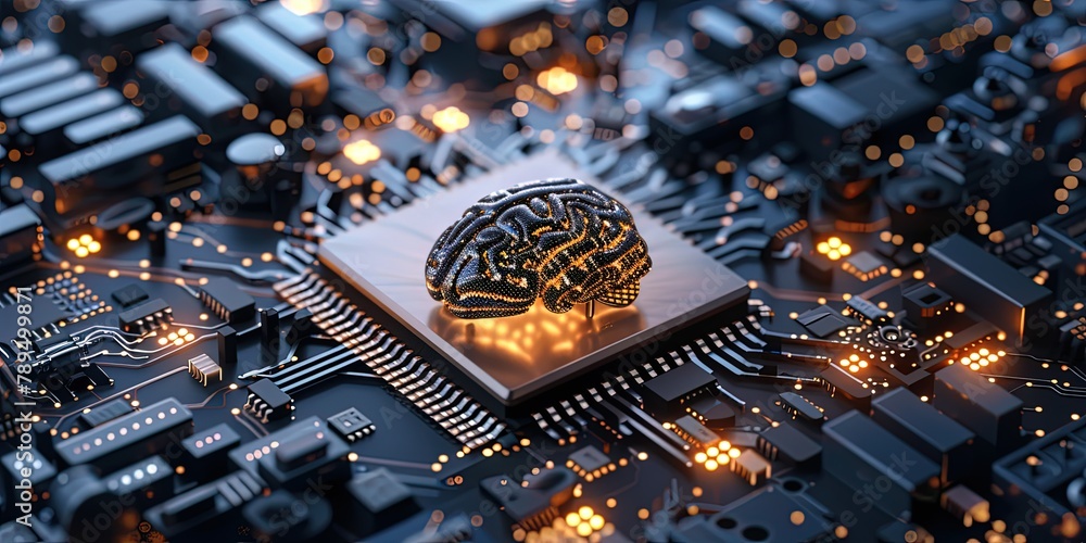 Artificial intelligence and the human brain in technology abstraction