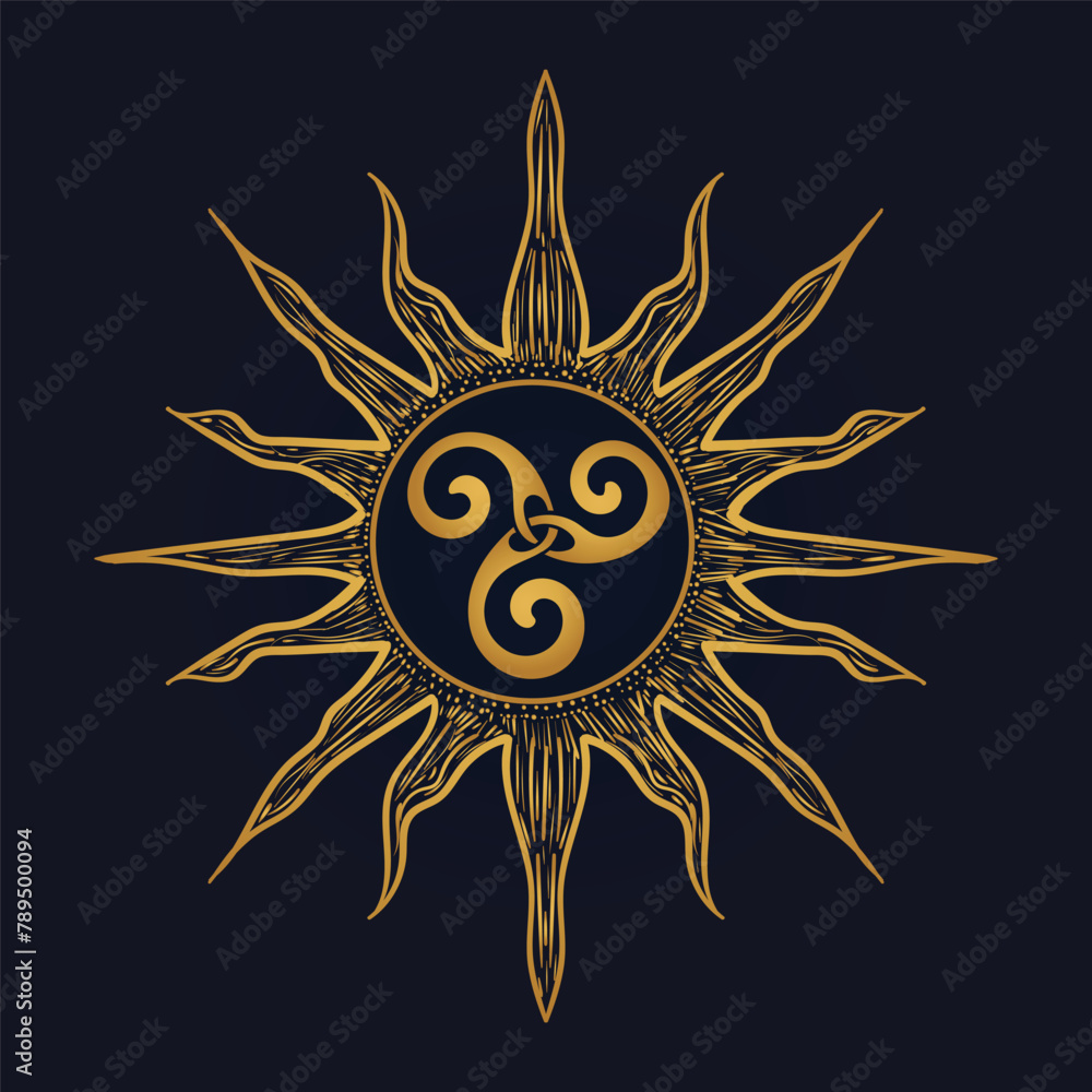 Triskelion symbol tattoo, vector Triskelion symbol tattoo, vector