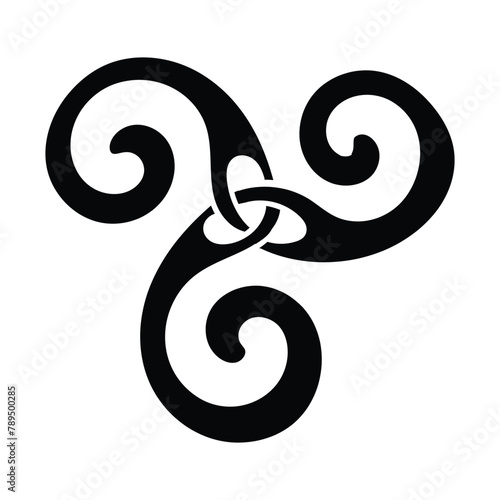 Triskelion symbol tattoo, vector 