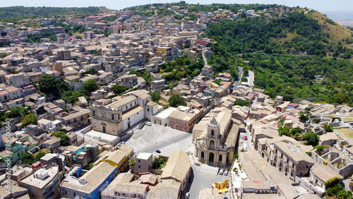 aerial pictures made with a dji mini 4 pro drone over Palazzolo Acreide, Sicily, Italy