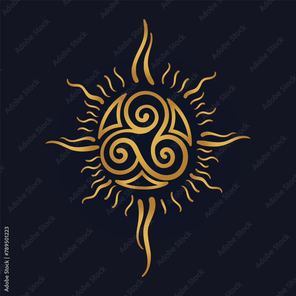 Triskelion symbol tattoo, vector Triskelion symbol tattoo, vector