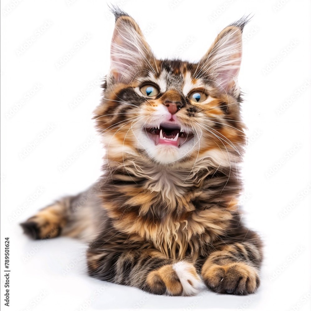 Maine Coon on white background Maine Coon on white background