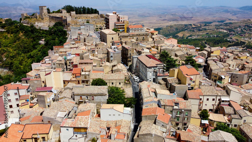 aerial pictures made with a dji mini 4 pro drone over Enna, Sicily, Italy.