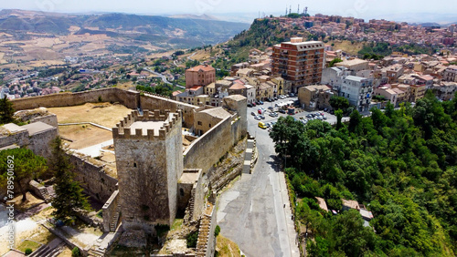 aerial pictures made with a dji mini 4 pro drone over Enna, Sicily, Italy.