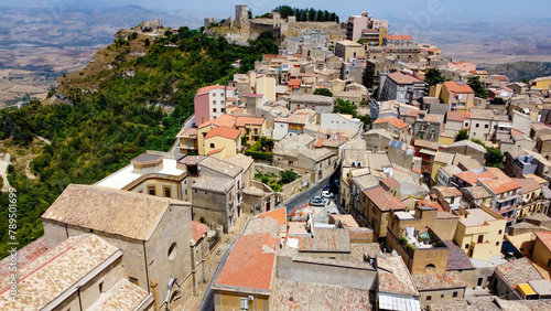 aerial pictures made with a dji mini 4 pro drone over Enna, Sicily, Italy.