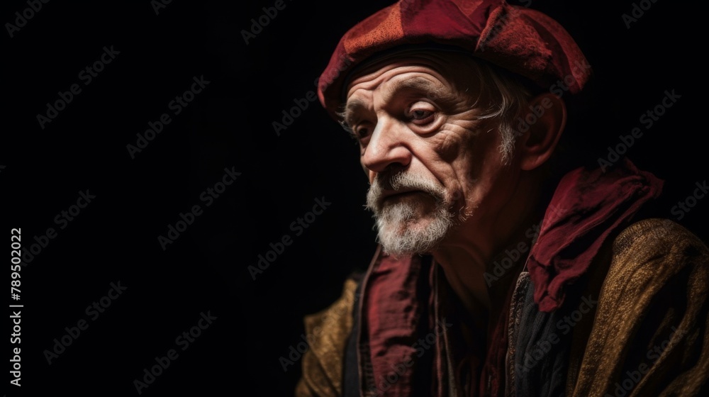 The Shakespearean Soliloquy, Amidst the grandeur of a Renaissance-era castle, an actor delivers a stirring Shakespearean soliloquy. Generated AI. The Shakespearean Soliloquy, Amidst the grandeur of a Renaissance-era castle, an actor delivers a stirring Shakespearean soliloquy. Generated AI.