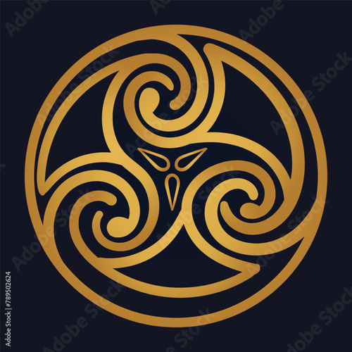 Triskelion symbol tattoo, vector 