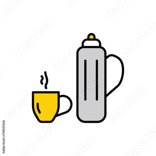 Themos icon design with white background stock illustration