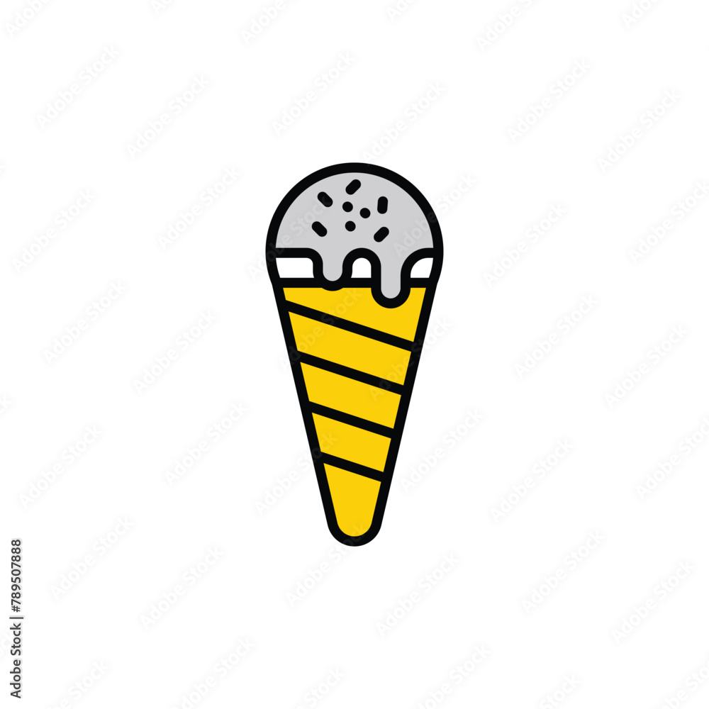Ice Cream icon design with white background stock illustration Ice Cream icon design with white background stock illustration