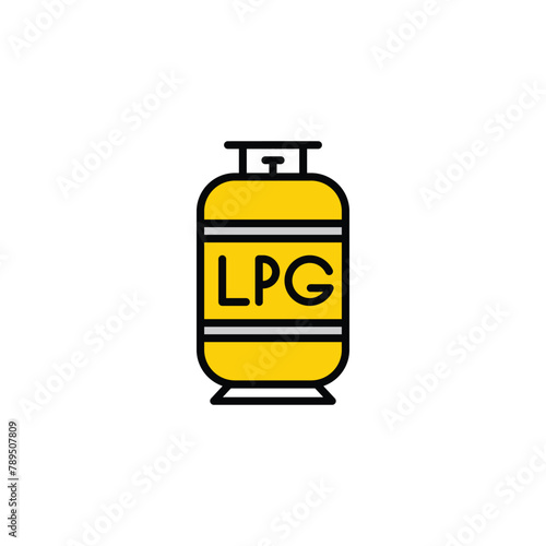 Cylinder icon design with white background stock illustration