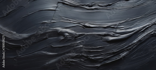 Dramatic Black Textured Artwork Closeup