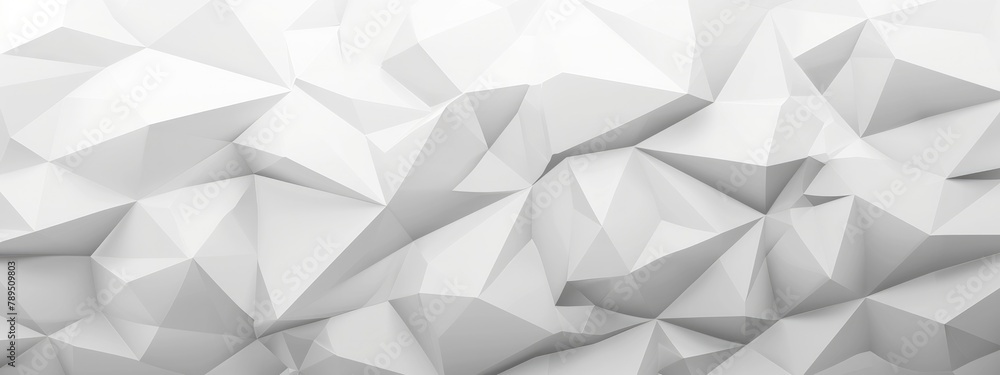 grey and white hues Geometric abstract wall covering with polygonal texture