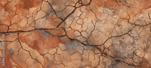 Cracked Earth Texture Wide Panoramic Background
