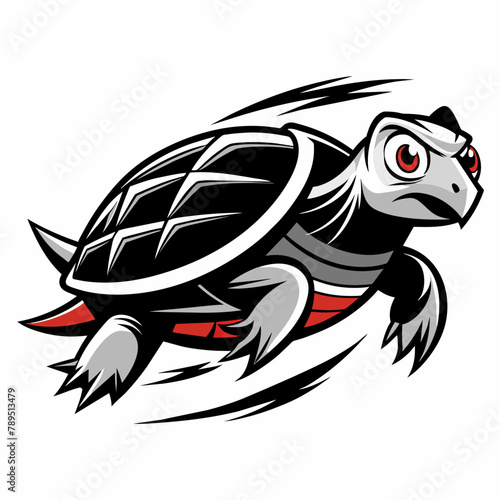 Wallpaper Mural Black and white fish turtle Tortoise Vector vector illustration  Torontodigital.ca