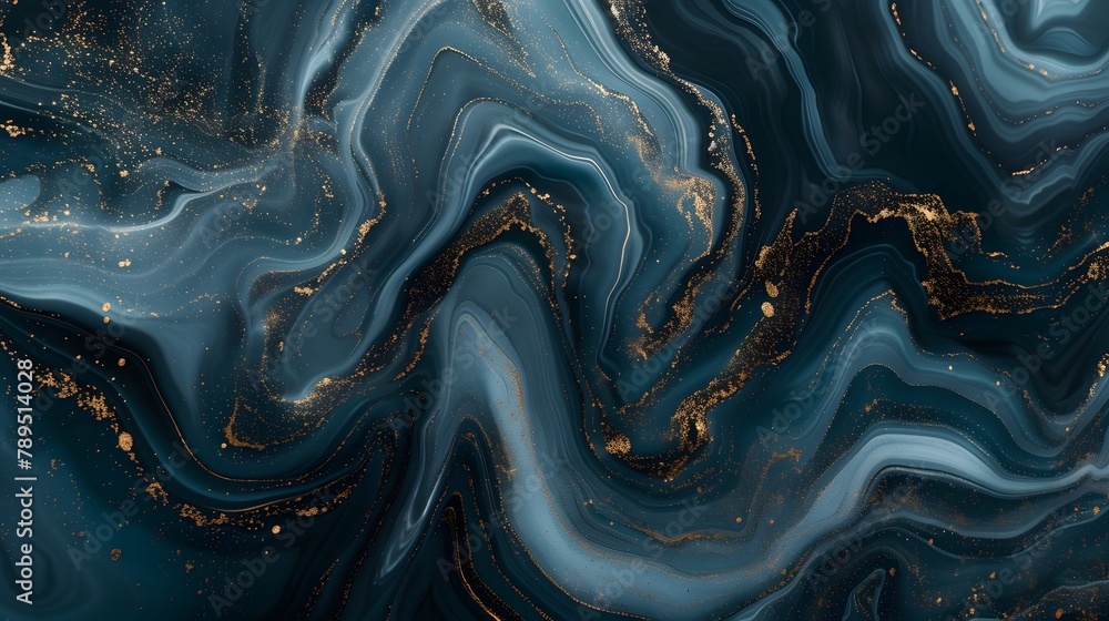 Abstract exclusive blue paint with a hint of gold wallpaper. Detailed stroke of paint. Abstract exclusive blue paint with a hint of gold wallpaper. Detailed stroke of paint.