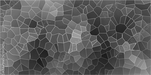 Abstract broken glass quartz, geometric retro tiles pattern, voronoi diagram crystalize vintage vector background.