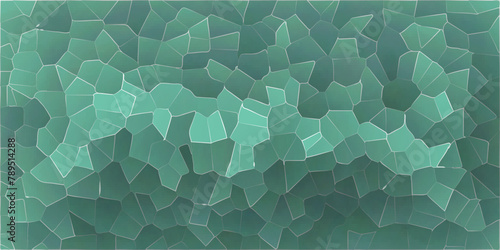 Abstract broken glass quartz, geometric retro tiles pattern, voronoi diagram crystalize vintage vector background.