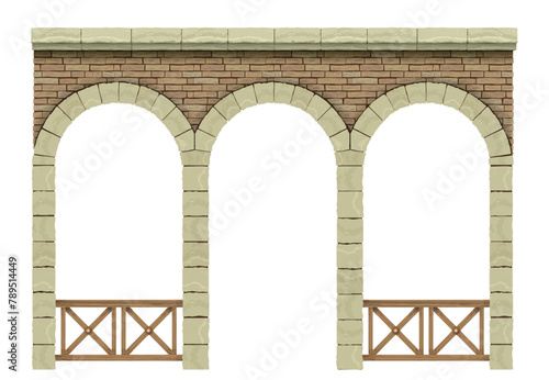 Classic antique stone biege arch
