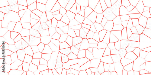 Abstract broken glass quartz, geometric retro tiles pattern, voronoi diagram crystalize vintage vector background.