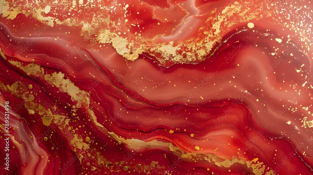 Abstract exclusive red paint with a hint of gold wallpaper. Detailed stroke of paint. Abstract exclusive red paint with a hint of gold wallpaper. Detailed stroke of paint.