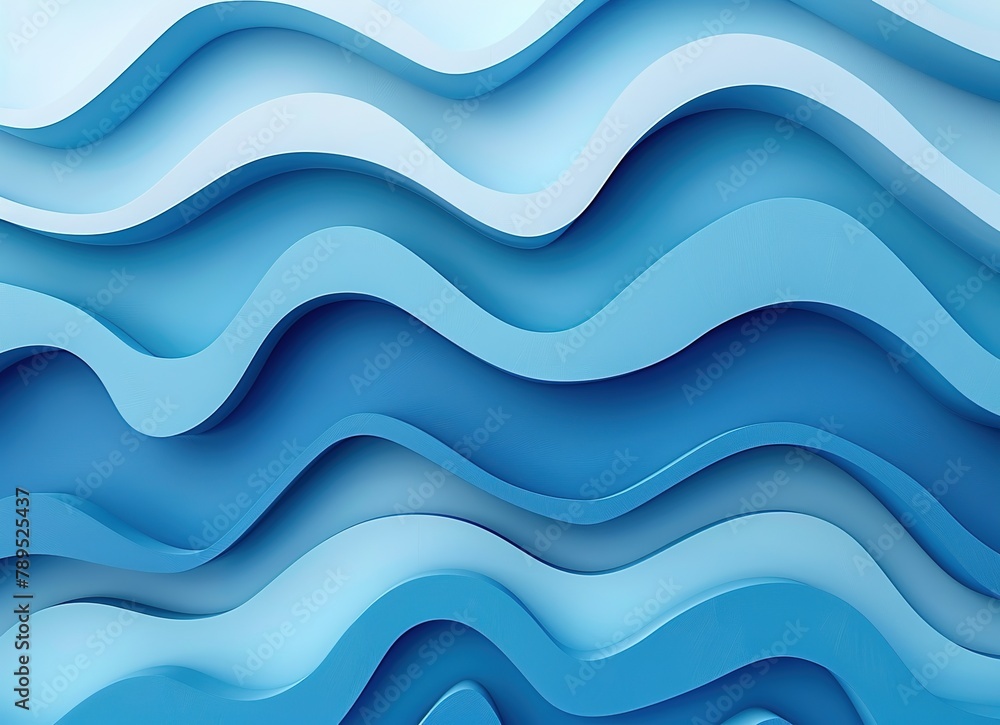 Blue gradient waves. 3D wavy shapes abstract background flowing modern canvas design in curve shapes style. Rhythmic texture for background, technology themes or wallpaper Blue gradient waves. 3D wavy shapes abstract background flowing modern canvas design in curve shapes style. Rhythmic texture for background, technology themes or wallpaper