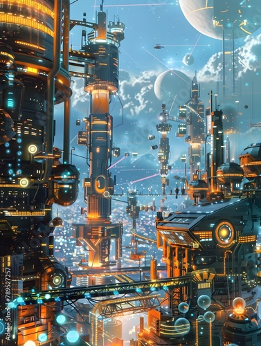 Molecular Metropolis: A Conceptual Vision of Infrastructure Formed by Molecular Engineering © Bos Amico
