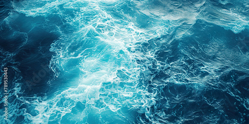 Blue ocean water texture background. Turquoise