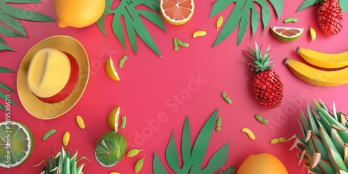 Table With Sliced Fruit and Oranges