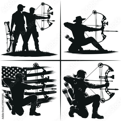 Bow Hunter Svg,Hunting svg,Hunting Season svg, Deer Hunting svg, Bow Hunter Shirt,Bow and Arrow,Hunting Dad,American Flag