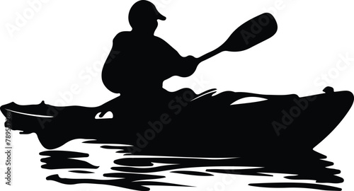 kayaker silhouette