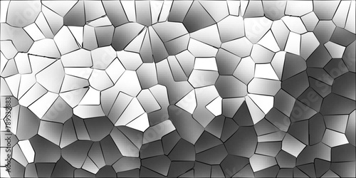 Voronoi diagram broken glass quartz crystal retro tyles geometric pattern vintage abstract background.