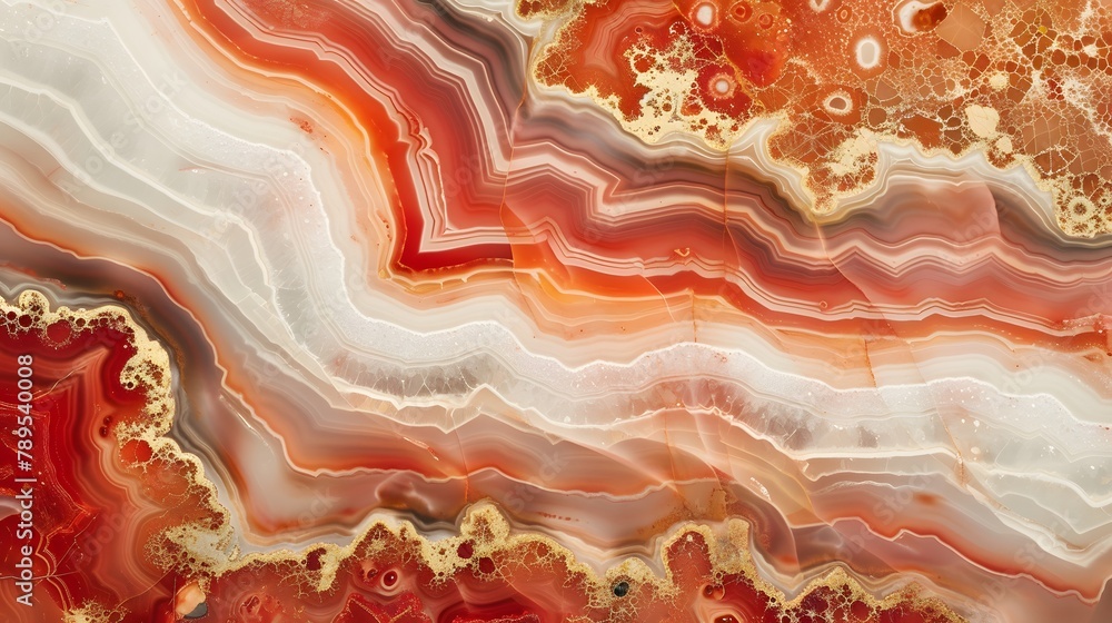 Abstract exclusive red paint with a hint of gold wallpaper. Detailed stroke of paint.