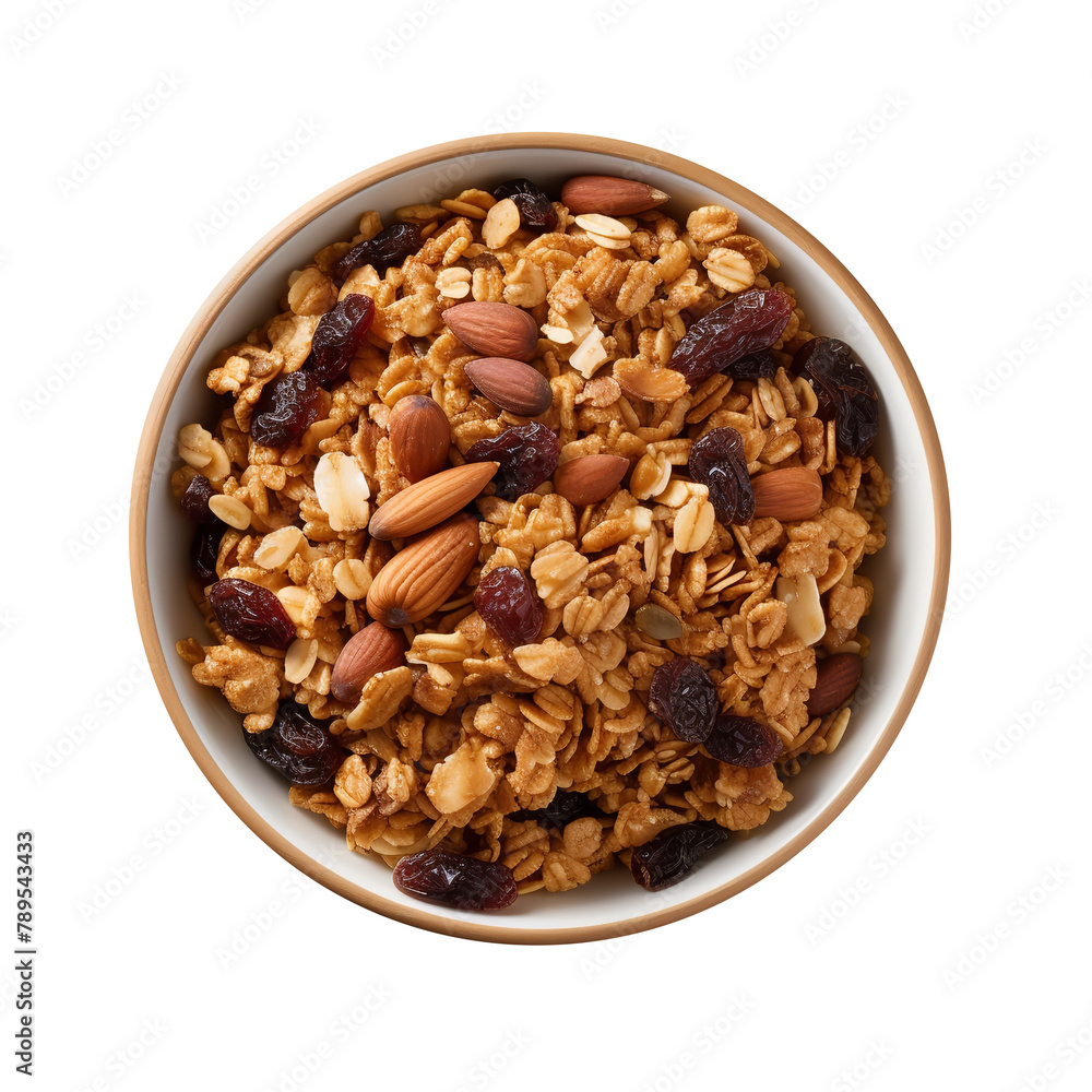 Tasty and Dried Granola Isolated On Transparent Background Tasty and Dried Granola Isolated On Transparent Background